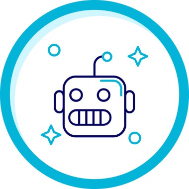robot. Web simgesi basit illüstrasyon