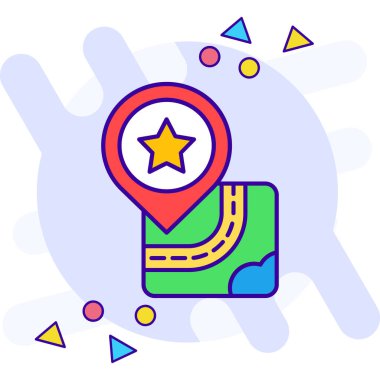 harita konum simgesi ana hat vektörü