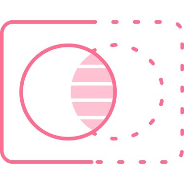 Çizgi fotoğraf makinesi simgesi beyaz arkaplanda izole edildi. Fotoğraf makinesi simgesi. Renkli taslak konsepti. Vektör İllüstrasyonu