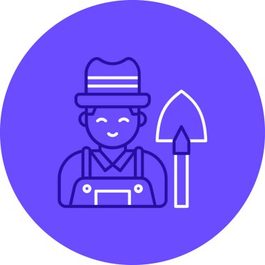 Çiftçi simgesinin vektör illüstrasyonu