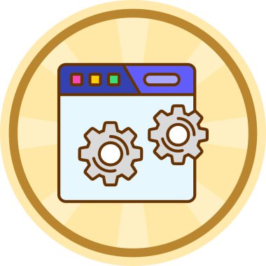 Modern simgenin vektör illüstrasyonu