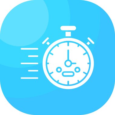 Alarm saat simgesi, vektör çizimi beyaz arkaplanda izole edildi