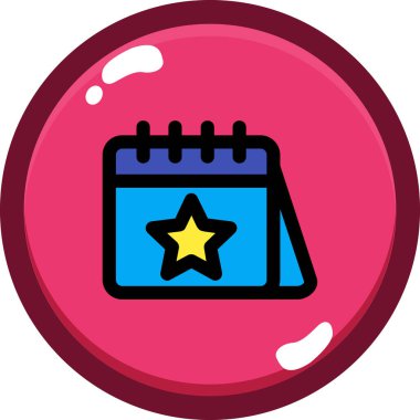 Takvim simgesi, vektör çizimi