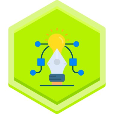 Bir fikrim var. Web simgesi basit illüstrasyon