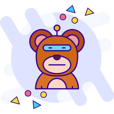 Kafası populer bir ayı - sanat tarzı.