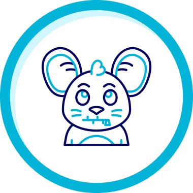 Yüz ifadesi vektör çizimi olan sevimli tavşan