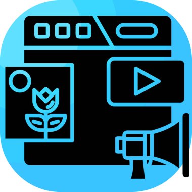 Kamera. Web simgesi basit illüstrasyon