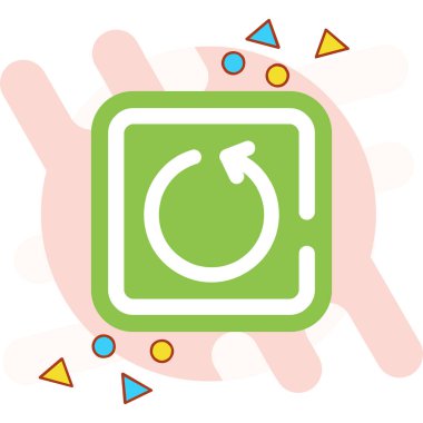 Düz serbest stil, basit vektör illüstrasyonunu geri al