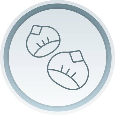 Bir çift beyaz eldivenin vektör çizimi