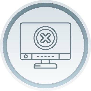 Bilgisayar ekranı. Web simgesi basit illüstrasyon