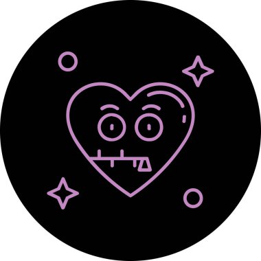 Bir kalp simgesinin vektör illüstrasyonu