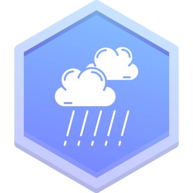 yağmur ikonu vektör illüstrasyonu