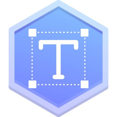 Bir harf simgesinin vektör illüstrasyonu