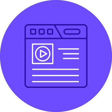 tarayıcı web simgesi, basit vektör illüstrasyonu