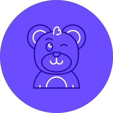 Ayı simgesinin vektör illüstrasyonu