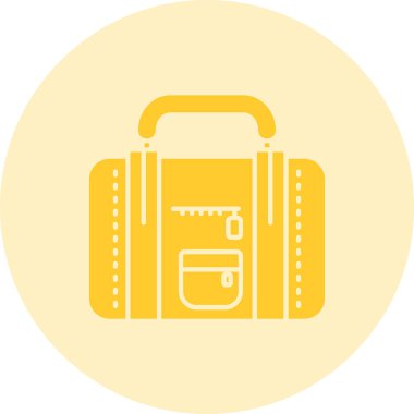 trend düz stil izole edilmiş arkaplanda sırt çantası simgesi