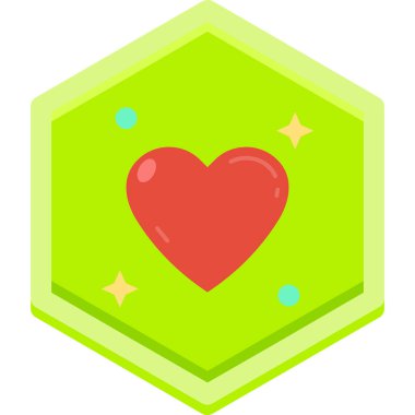 Kalp. Web simgesi basit illüstrasyon