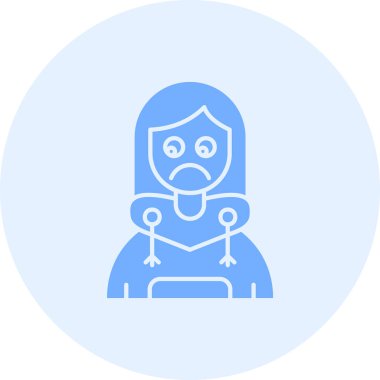 Ağlıyorum. Web simgesi basit illüstrasyon