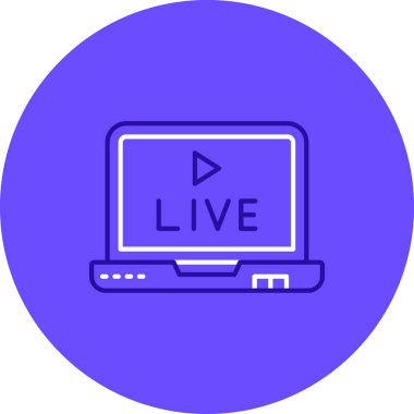 canlı web simgesi, basit vektör illüstrasyonu