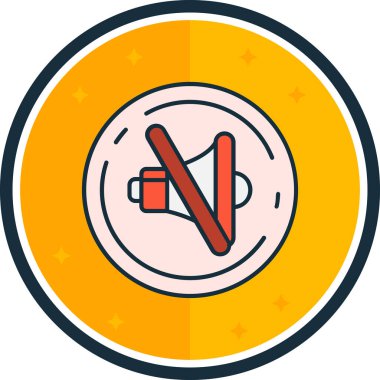 Uyarı olmayan modern simgenin vektör illüstrasyonu