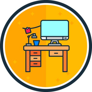 masa simgesi vektör illüstrasyonu