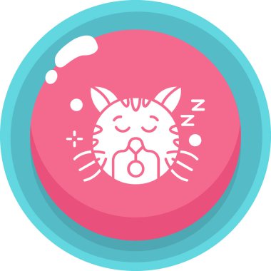 Kedi. Web simgesi basit illüstrasyon