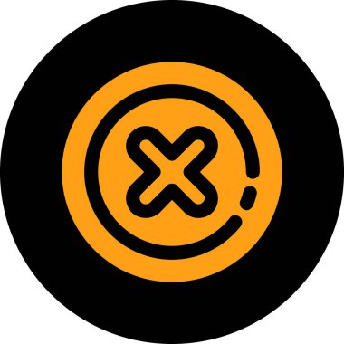 Bir çapraz işaretin vektör illüstrasyonu