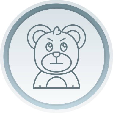 Eşsiz Ayı Vektör Satırı Simgesi