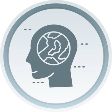 beyin ikonu vektör illüstrasyonu