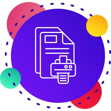 renk çizgisi dosya simgesi beyaz arkaplanda izole edildi. dosya klasörü belgesi. Muhasebe yönetimi. Soyut çember şekilleri. vektör illüstrasyonu