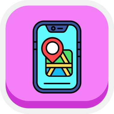 konum haritası vektör illüstrasyonu