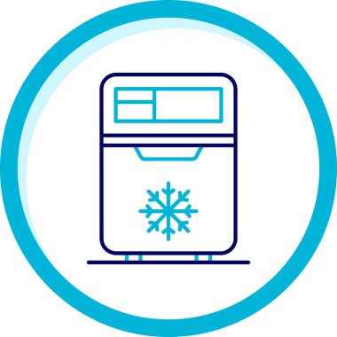 Buzdolabı. Web simgesi basit illüstrasyon