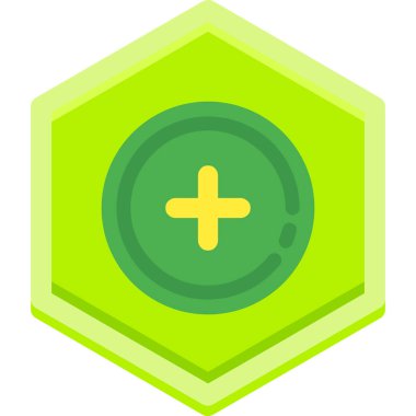 Rozet rozet simgesi düz stil