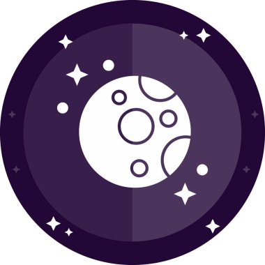 vektör ay simgesi illüstrasyonu