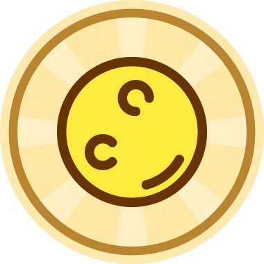 Sikke para simgesi düz stil