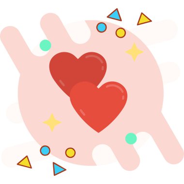 Aşkta el çizimi kalp simgesi, romantizm ve romantizm teması