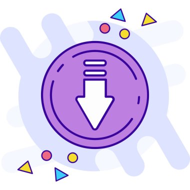 Okun yön ikonu doldurulmuş ana hatlar biçiminde