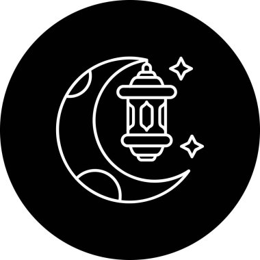 Ay simgesinin vektör illüstrasyonu