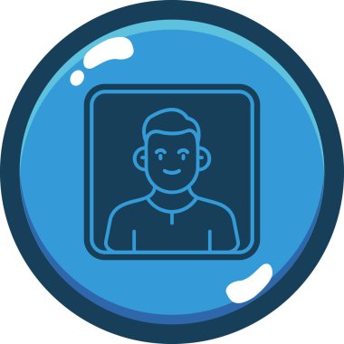 avatar. Web simgesi basit illüstrasyon