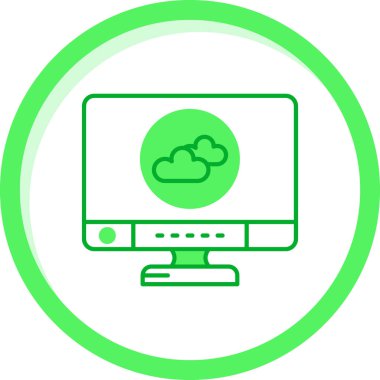 bulut hesaplama simgesi, vektör illüstrasyonu