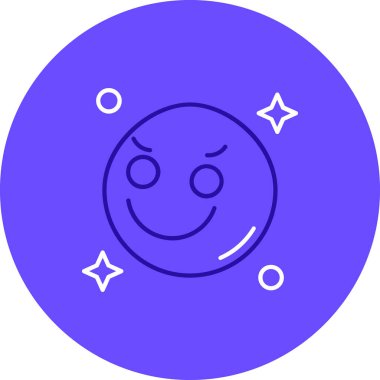 Mutlu gülümseme emoji simgesi, vektör illüstrasyonu