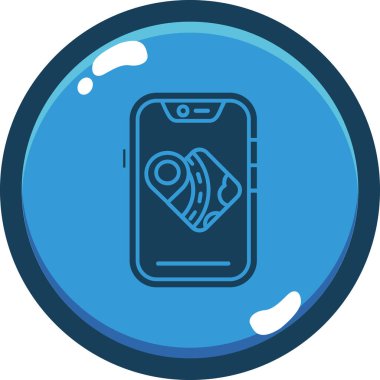 Akıllı telefon. Web simgesi basit illüstrasyon