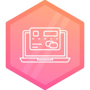 Bir bilgisayar simgesinin vektör illüstrasyonu