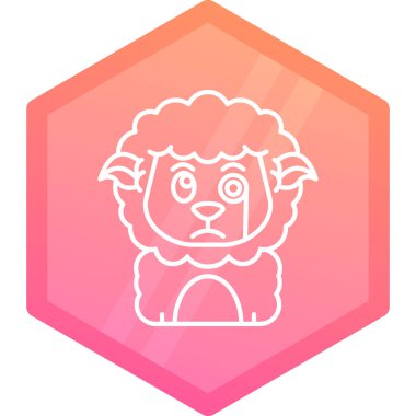 Koyun simgesinin vektör illüstrasyonu