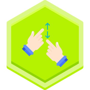 Düz dizaynlı eller simgesi beyaz arkaplanda izole edildi