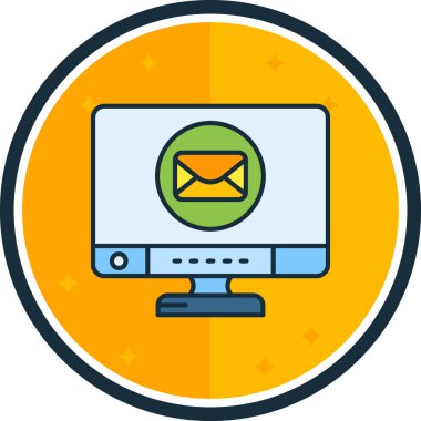 E-posta. Web simgesi basit illüstrasyon