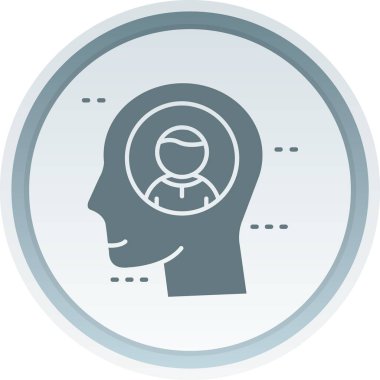 İnsan kafa simgesi vektör illüstrasyonu