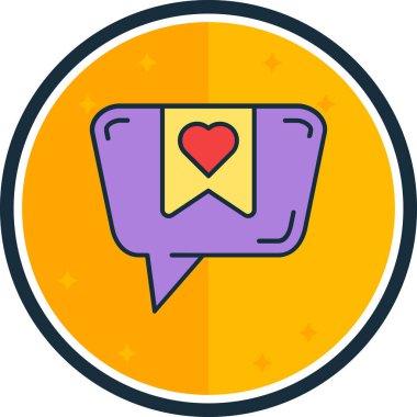 Konuş. Web simgesi basit illüstrasyon