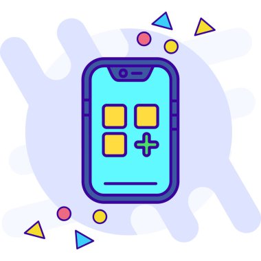 cep telefonu ikonu vektör illüstrasyonu