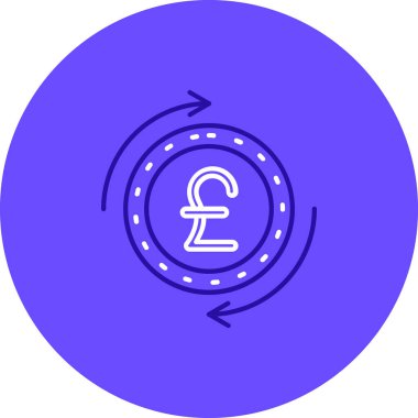 Para simgesinin vektör illüstrasyonu